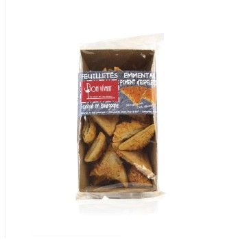 Bon Vivant, Blätterteiggebäck mit Emmentaler und Pfeffer aus Espelette - 60g