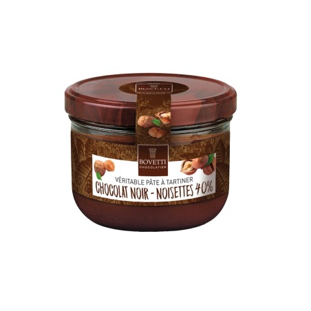 Bovetti, Zartbitterschokoladeaufstrich - Haselnuss 40% - 200g