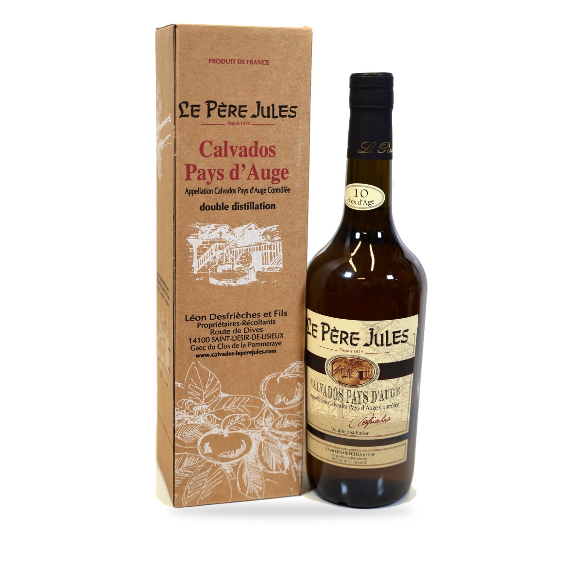 Le Père Jules, Calvados Pays d'Auge 10 Jahre - 70cl