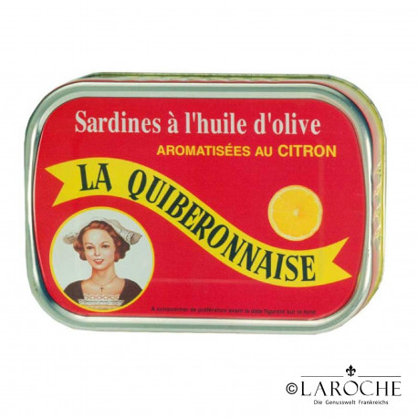 La Quiberonnaise, Sardinen in nativem Olivenöl extra mit Zitrone