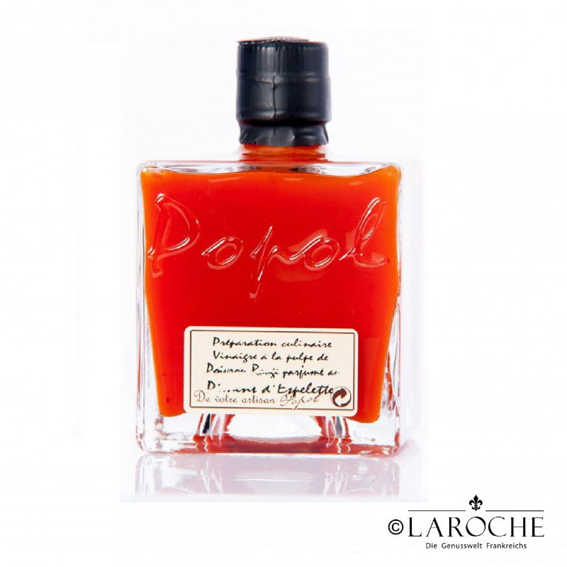 Popol, Fruchtmarkessig Roter Paprika, Tomate und Chili aus Espelette (AOP) - 25cl