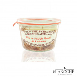 Conserverie Saint-Christophe, Geflügelleberpastete mit Calvados