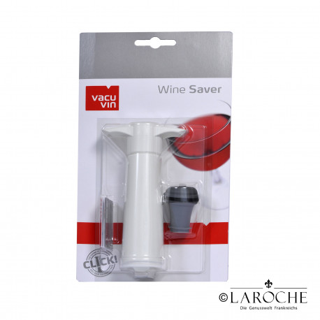 Vacuum pump with wine stopper, VacuVin