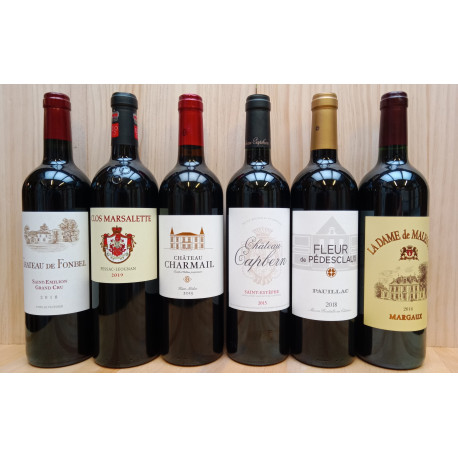 Carton de dégustation 9: vins rouges Bordeaux jusqu'à 39,-
