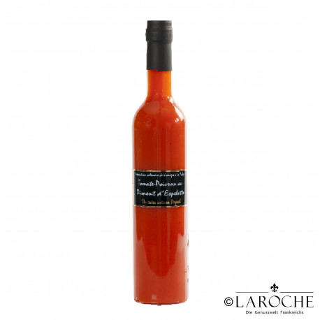 Popol, Vinaigre à la pulpe de poivron rouge et de tomate au piment d'Espelette (AOP) - 50cl