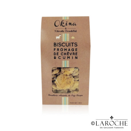 Okina, Artisan biscuits with goat cheese and cumin - 80g - SALES