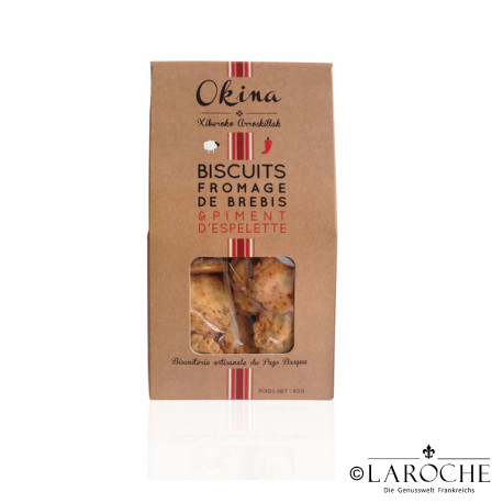 Okina, Artisan biscuits with sheep cheese and Espelette pepper
