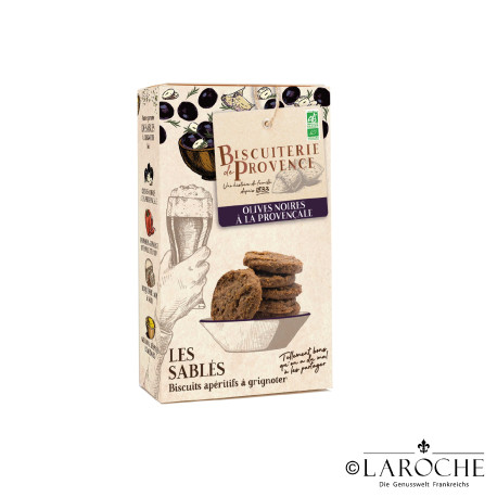 Biscuiterie de Provence, Biscuits apéritifs BIO aux olives noires