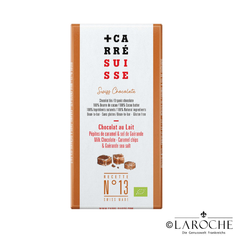 Carré Suisse, Milk Chocolate caramel chips and Guérande sea salt