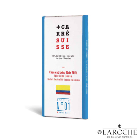 Carré Suisse, 70% Extra Dark chocolate Columbia ORGANIC - 100g