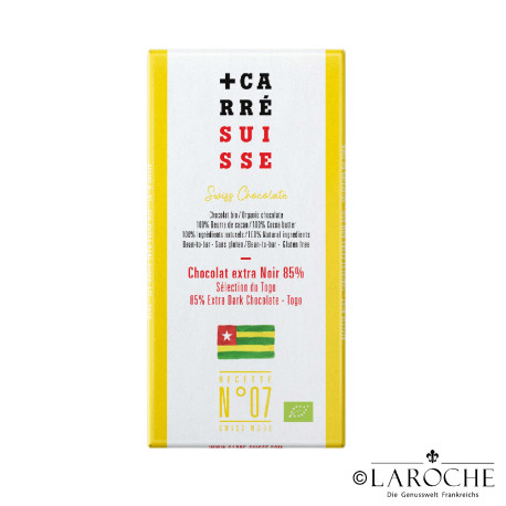 Carré Suisse, 85% Extra Dark chocolate Togo ORGANIC