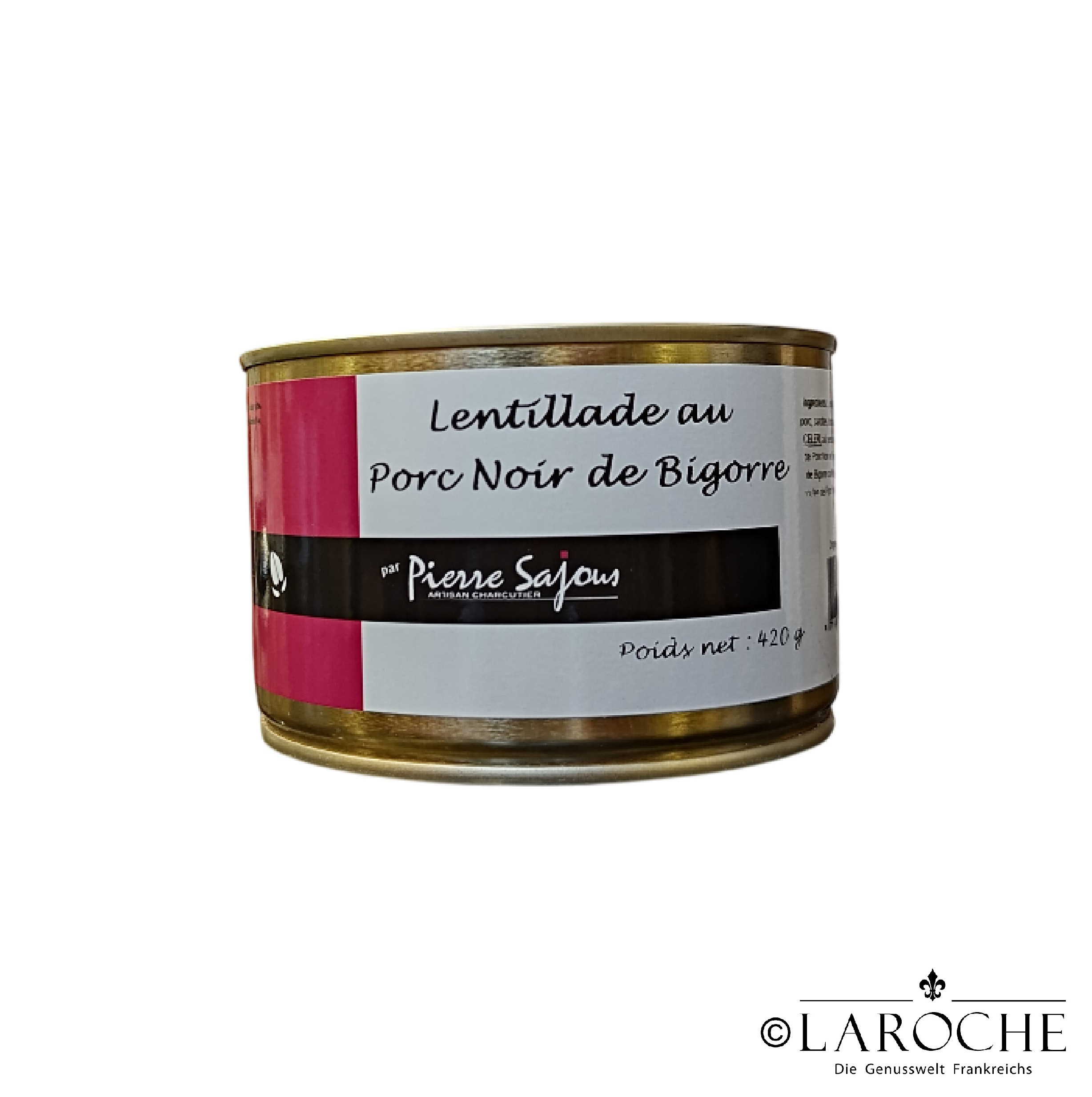 Pierre Sajous, Linseneintopf mit Bigorreschwein - 420g