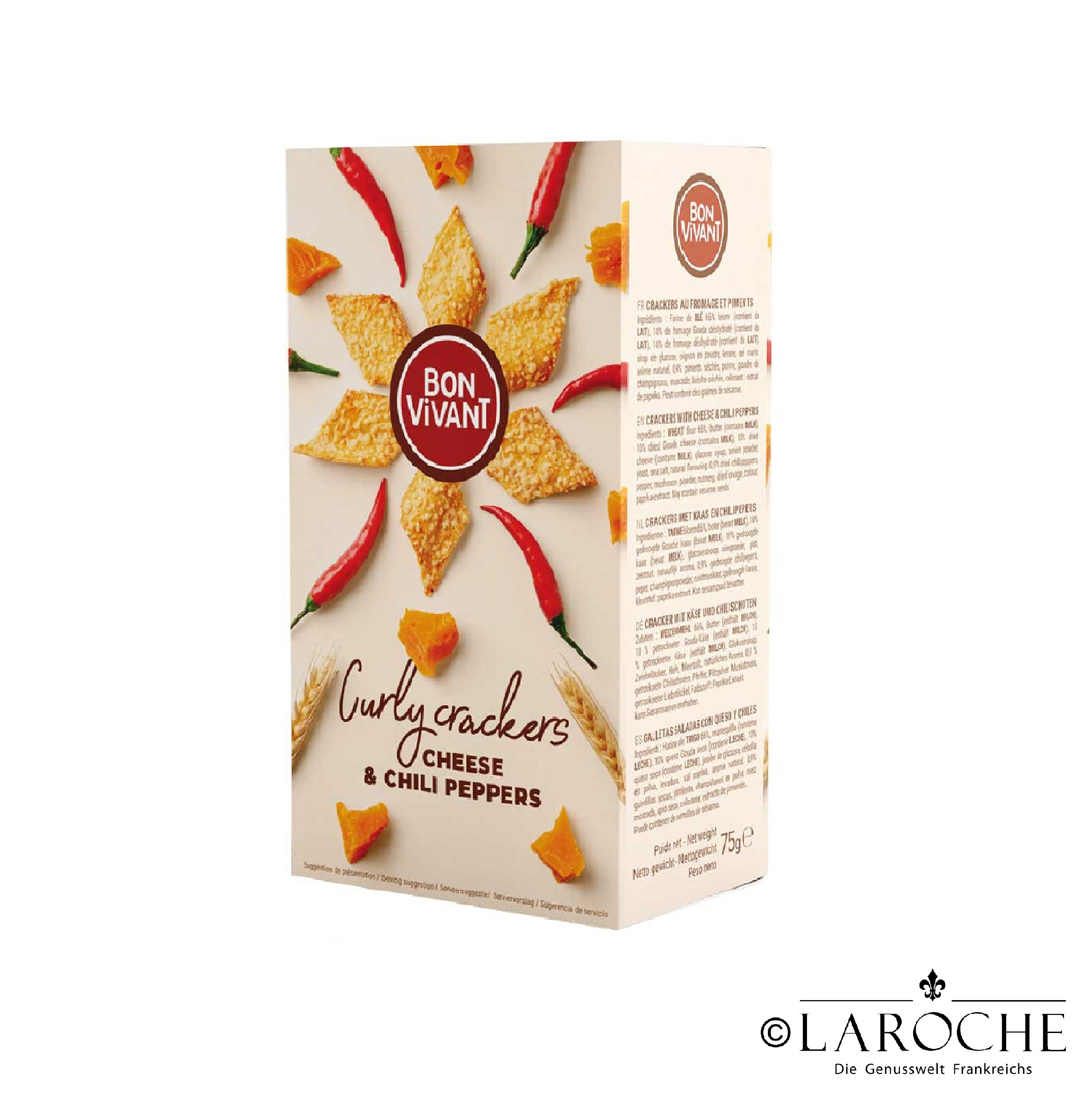 Bon Vivant, Crackers Käse & Chilischoten - 75g