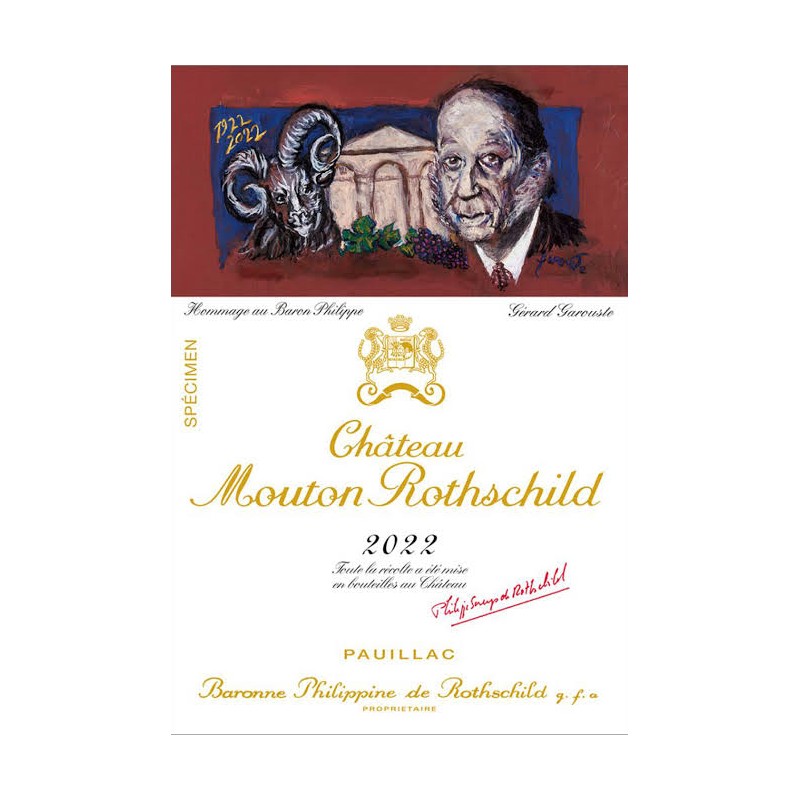 Château Mouton Rothschild 2022, Pauillac 1° Grand Cru Classé - Parker 97