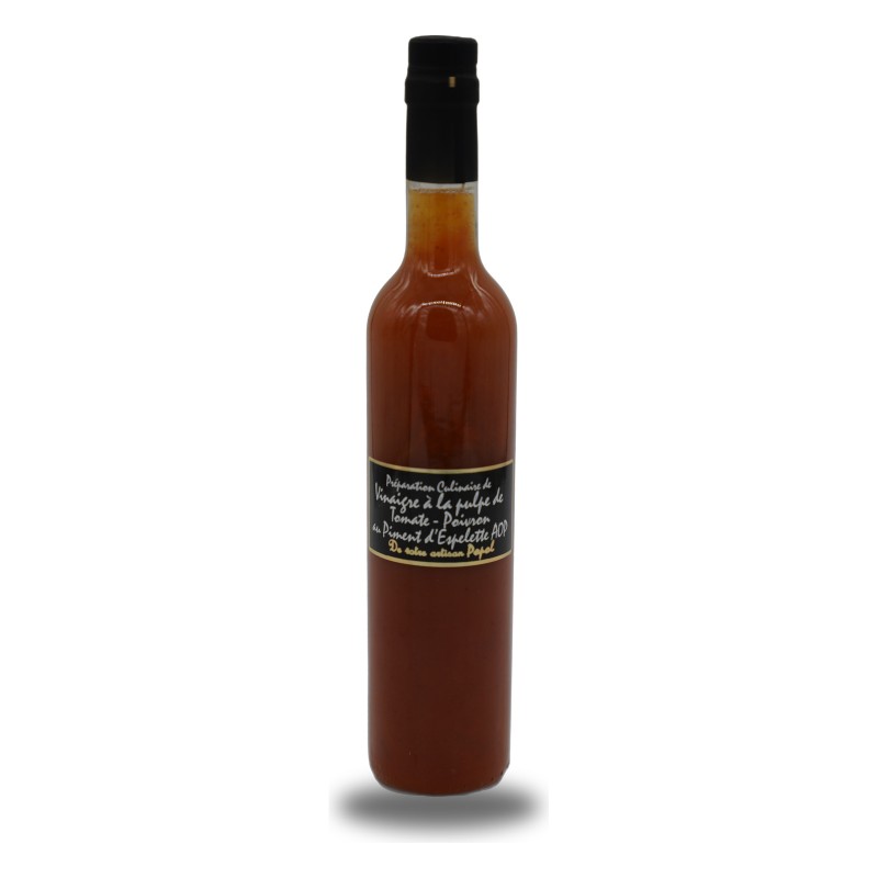 Popol, Vinegar with pulp of Red Pepper, Tomato and Chilli from Espelette (AOP) - 50cl