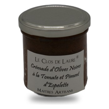 Le Clos de Laure, Pesto von schwarzen Oliven mit Tomaten und Chili aus Espelette, 130 g