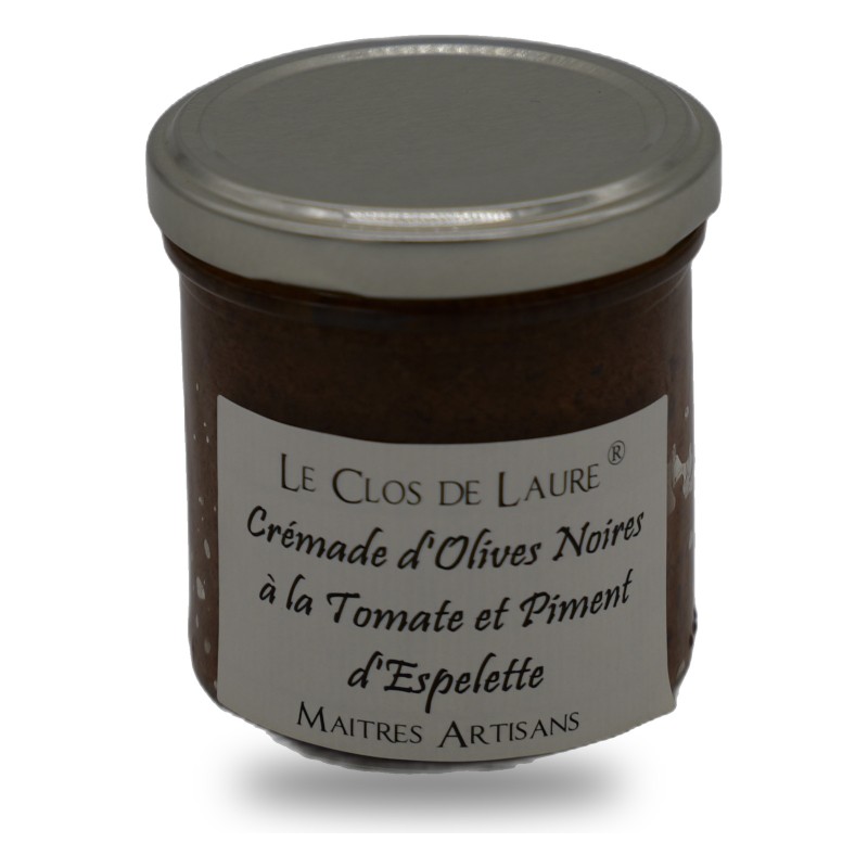 Le Clos de Laure, Preparation of Black Olives with Chili from Espelette, 130 g