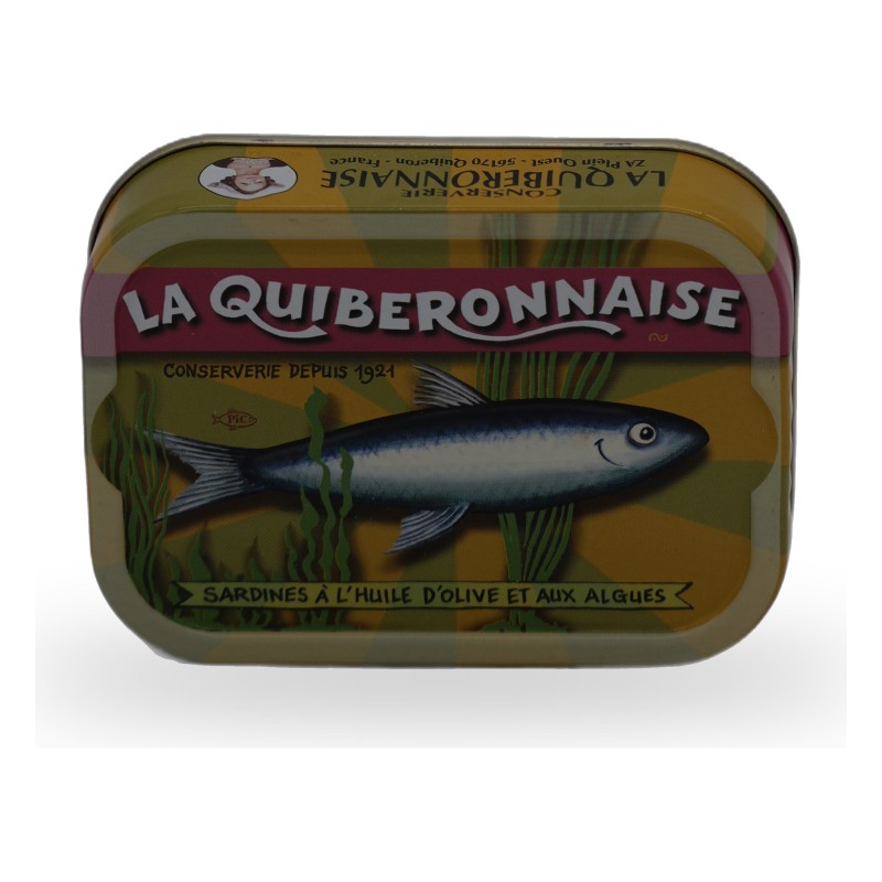 La Quiberonnaise, Sardines with olive oil and seaweed - 115g