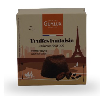 Guyaux, Truffes fantaisie aux éclats de fèves de Cacao - 100g