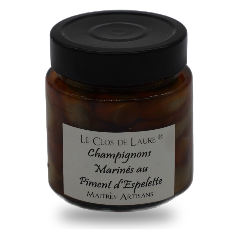 Le Clos de Laure, Champignons marinés au Piment d'Espelette - 270g