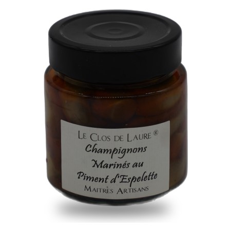 Le Clos de Laure, Marinierte Champignons mit Chili aus Espelette - 270g