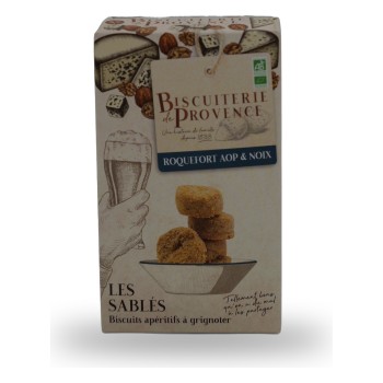 Biscuiterie de Provence, Biscuits apéritifs BIO au Roquefort & Noix - 90g