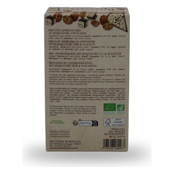 Biscuiterie de Provence, Biscuits apéritifs BIO au Roquefort & Noix - 90g
