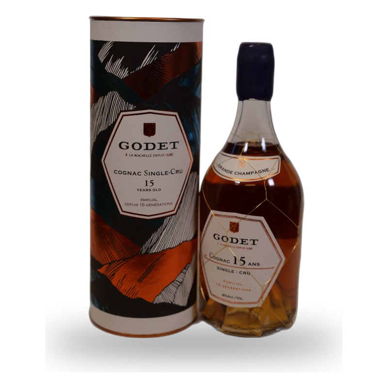 Cognac Godet, Cognac Grande Champagne 15 Jahre - 70cl