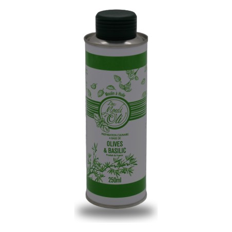 Lou Mouli d'Oli, olive oil with basil - 25cl
