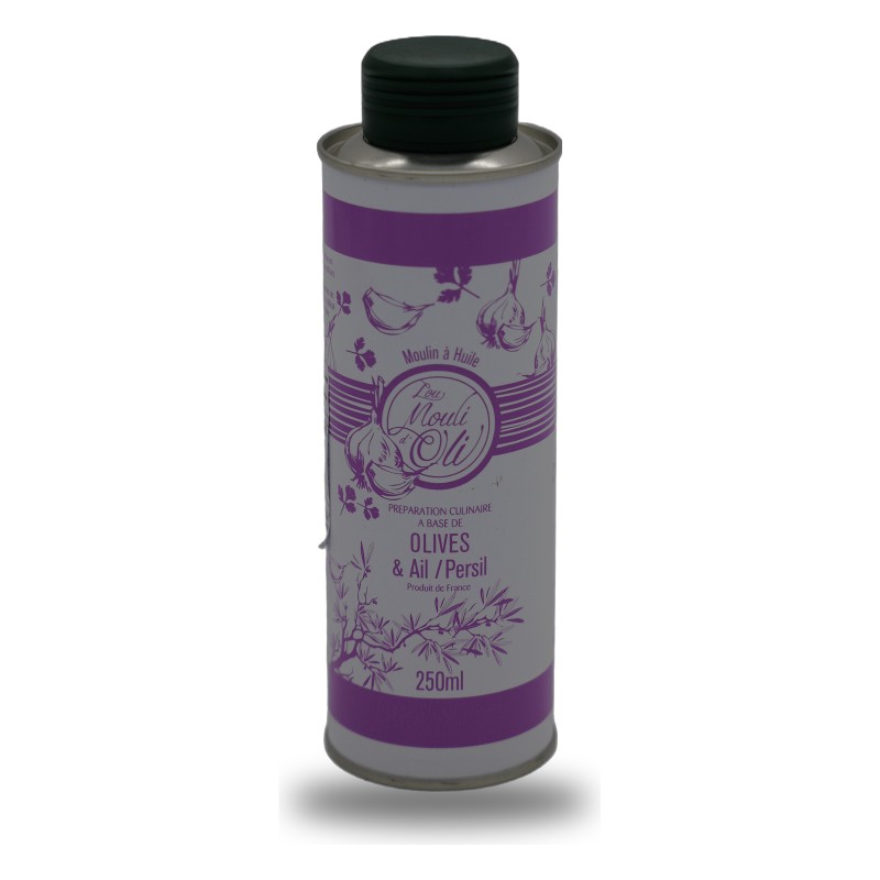 Lou Mouli d'Oli, Huile d'olive Ail et persil - 25cl