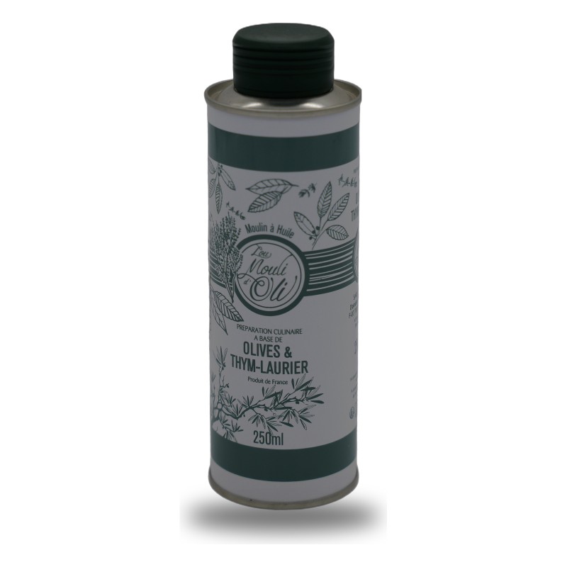 Lou Mouli d'Oli, Olivenöl mit Thymian und Lorbeer - 25cl