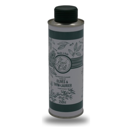 Lou Mouli d'Oli, Olivenöl mit Thymian und Lorbeer - 25cl