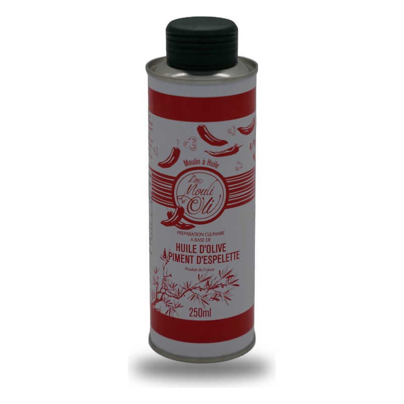 Lou Mouli d'Oli, olive oil with Espelette chili - 25cl