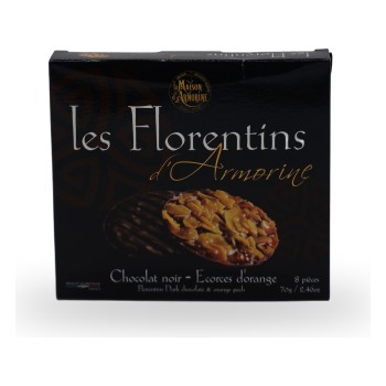 La Maison d'Armorine, Florentine - dark chocolate with orange zest - 70g