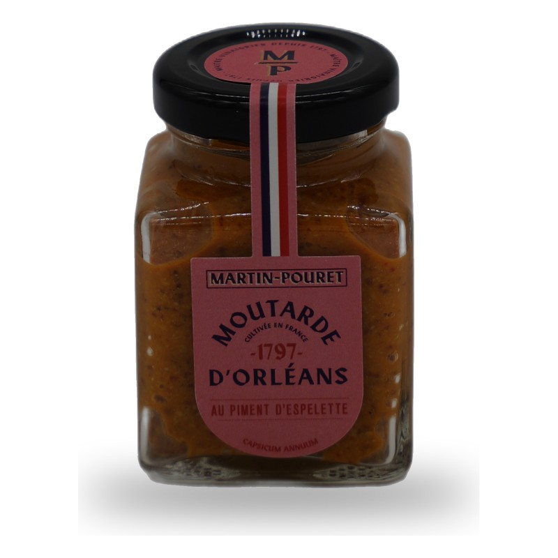 Martin-Pouret, Orléans-Senf mit Chili aus Espelette  - 95g