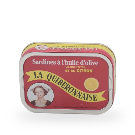 La Quiberonnaise, Sardines à l'huile d'olive aromatisées au citron - 115g