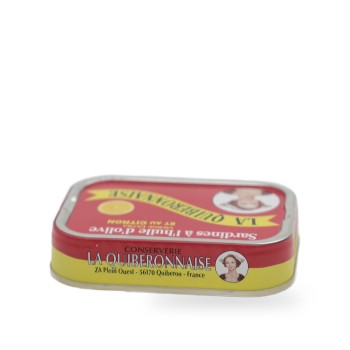 La Quiberonnaise, Sardines à l'huile d'olive aromatisées au citron - 115g