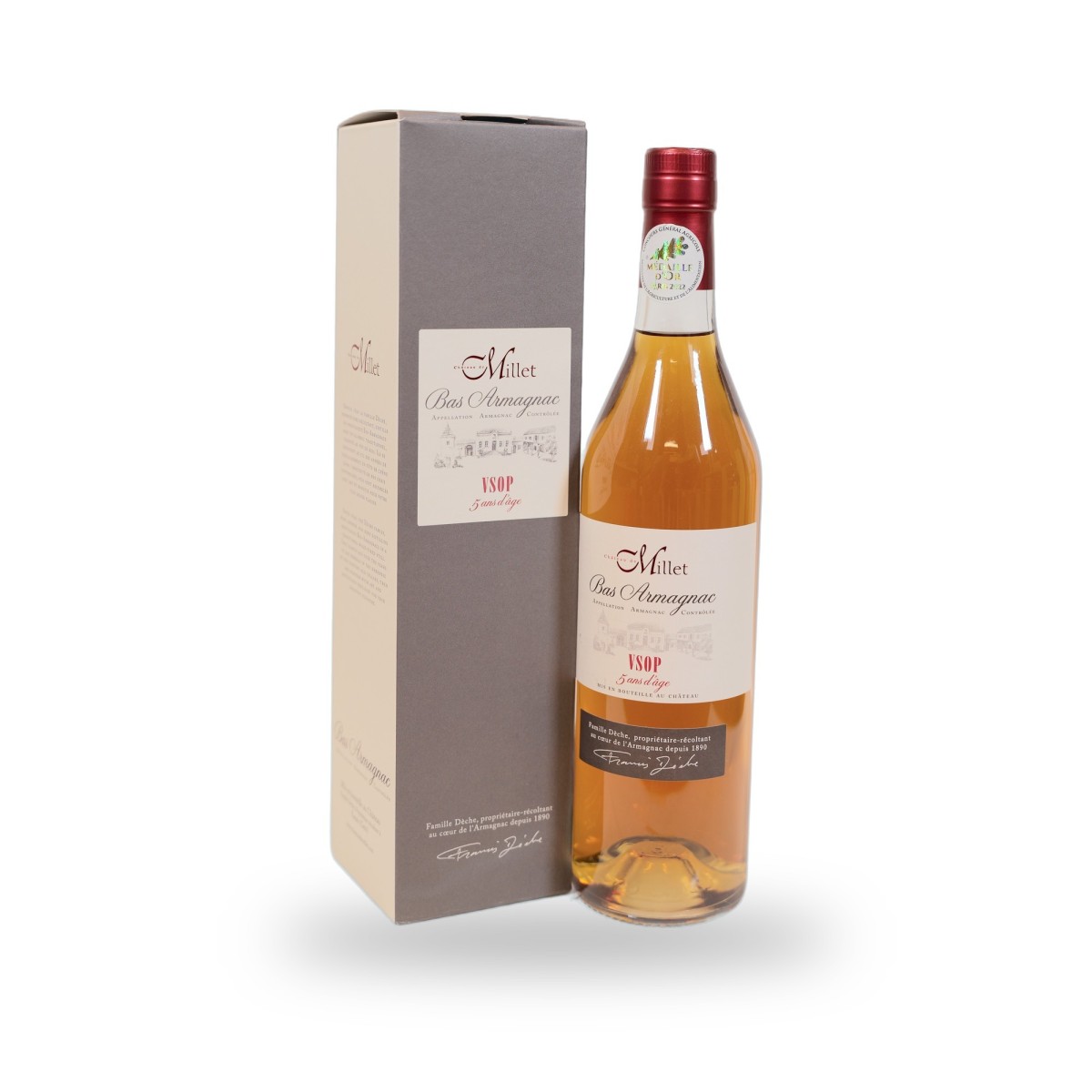 Château de Millet, Bas-Armagnac VSOP 5 Jahre alt - 70cl