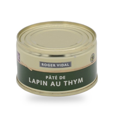Roger Vidal, Paté de lapin au thym - 125g