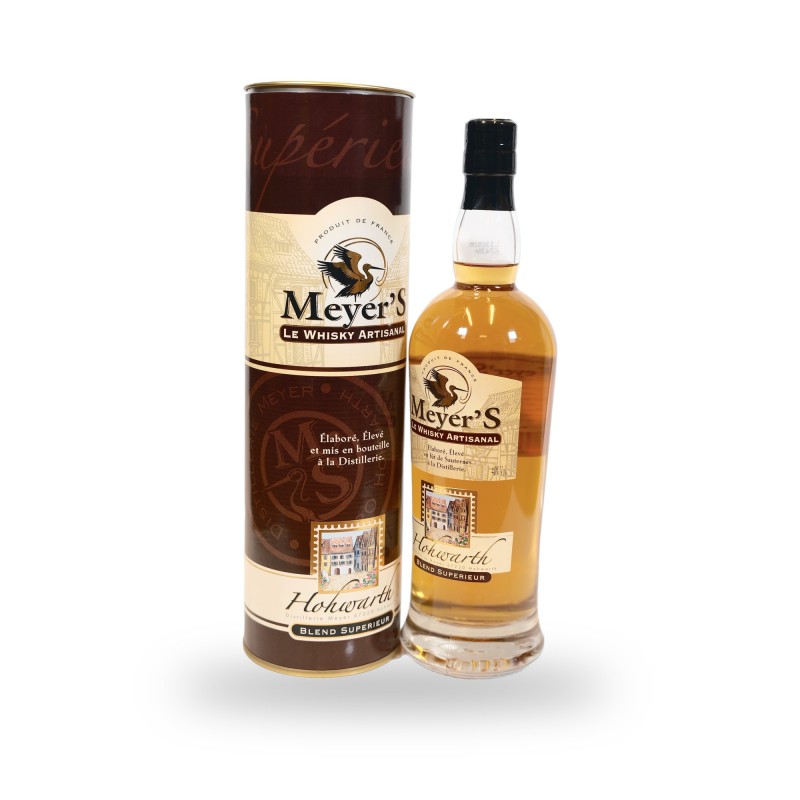 Distillerie Meyer, Erstklassiger Whisky Blend mit Geschenkdose - 70cl