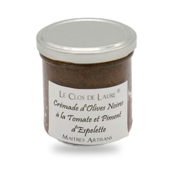Le Clos de Laure, Crémade d'Olives Noires au Piment d'Espelette -130 g