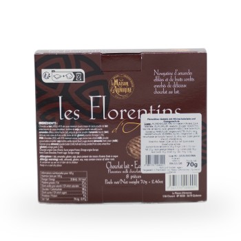 La Maison d'Armorine, Florentine - milk chocolate & orange peels - 70g