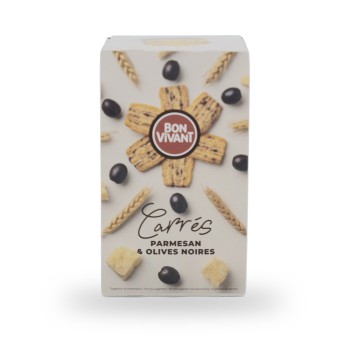 Bon Vivant, Carrés Olive & Parmesan - 70g