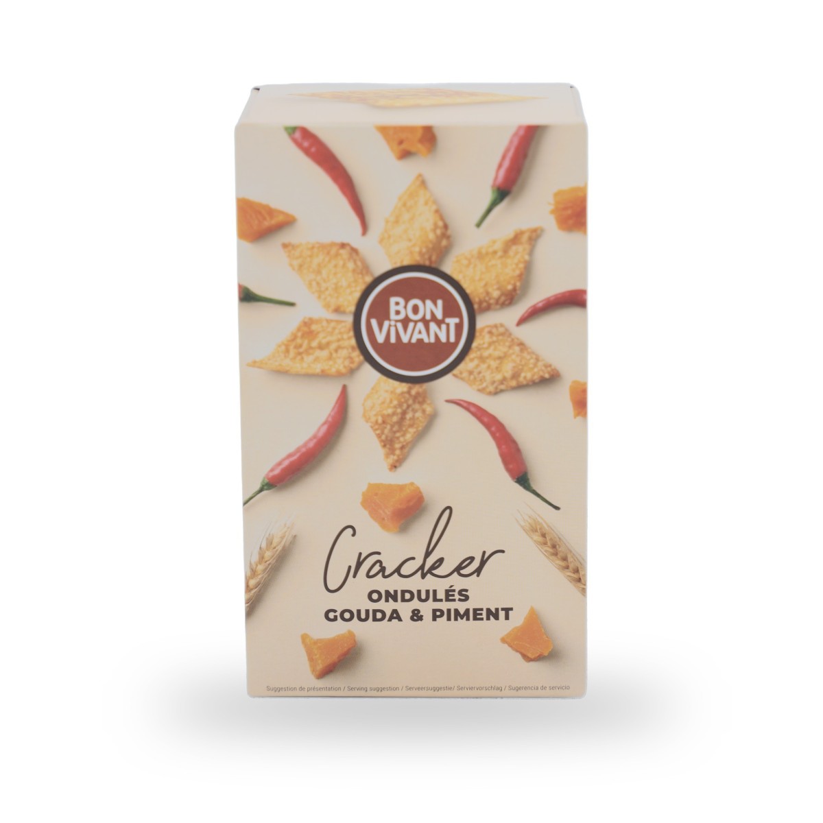 Bon Vivant, Cracker ondulés Fromage & Piment - 75g