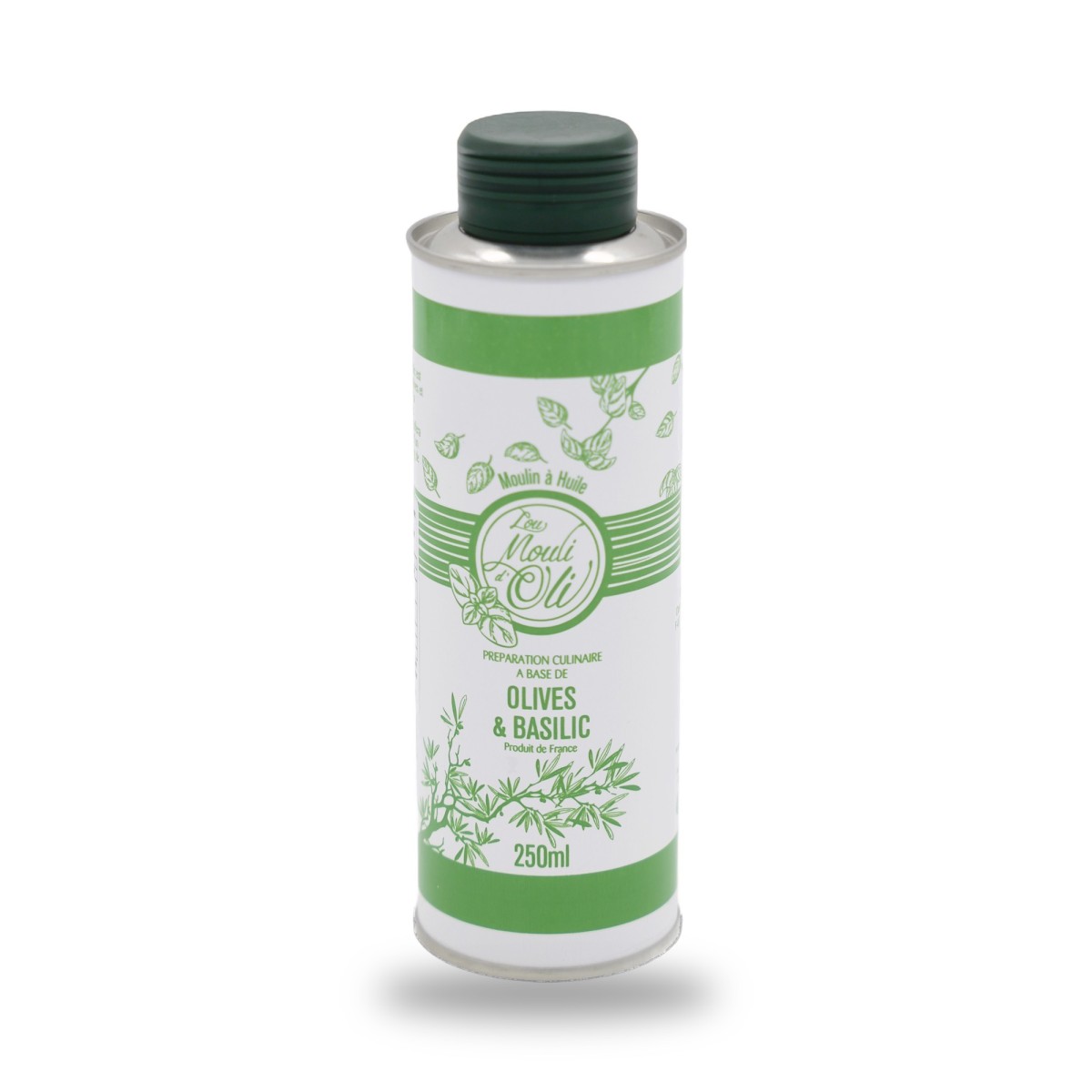 Lou Mouli d'Oli, Huile d'olive Basilic - 25cl
