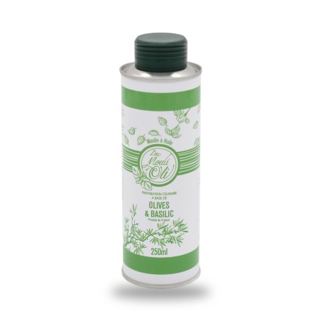 Lou Mouli d'Oli, Huile d'olive Basilic - 25cl