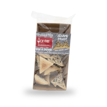 Bon Vivant, Blätterteiggebäck mit Sesam und Mohn - 60g