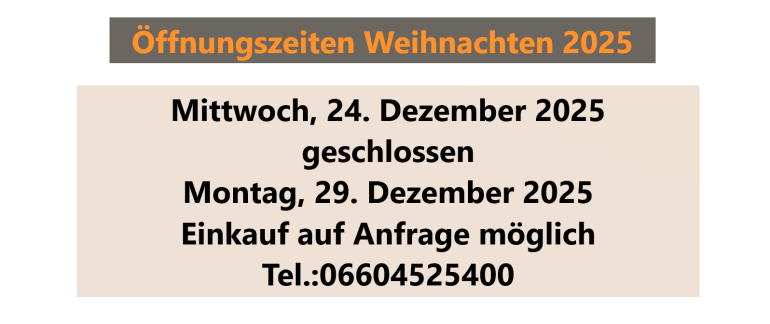 Öffnungszeiten Weihnachten 2025