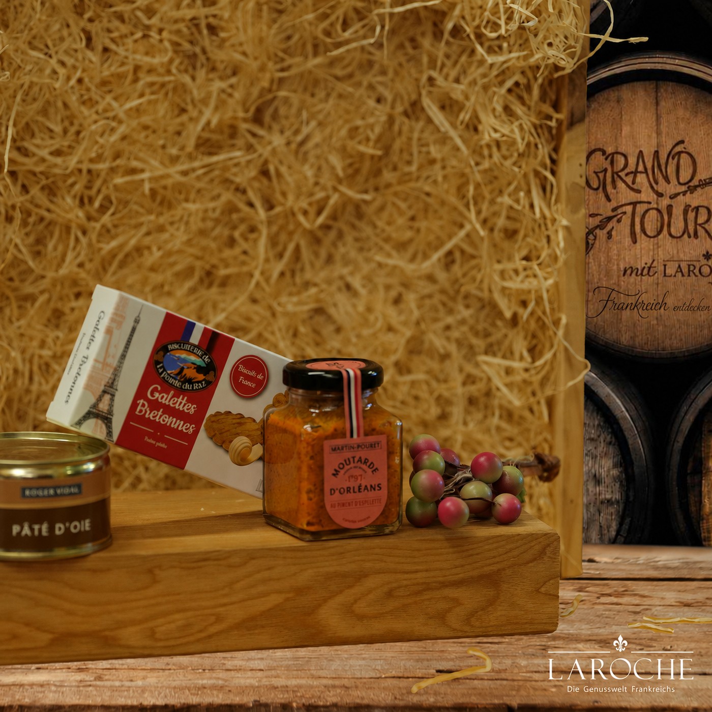 Pate by Roger Vidal, Galettes Bretonnes and mustard from Orleans