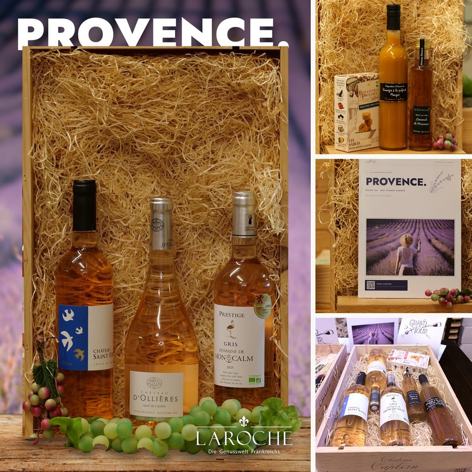 Etappe 04, Provence: drei Weine, drei Spezialitäten, das Heft und die Box